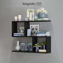 Thumbnail Kệ Sách Gỗ Trang Trí Treo Tường 3 Tầng KEGODA Dài 60cm, Không Cần Khoan, Tặng Kèm Phụ Kiện KT60 3