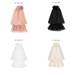 Thumbnail TUBYCATU | Áo Lily (Không kèm quần) chất liệu vải organza đính hoa màu Nude / Beige/ White/ Black 1