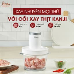 Thumbnail Máy Xay Thịt Chính Hãng VIFIBA - Tặng Kèm 2 Bộ Lưỡi Dao - 2 Cấp Độ Xay Mạnh, Xay Thịt Đông Đá,.. 3