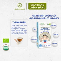 Thumbnail Gạo trắng hữu cơ ăn dặm cho bé Japonica Hoa Sữa Foods hộp 1kg 1