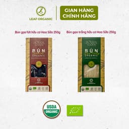 Thumbnail Bún gạo hữu cơ Hoa Sữa Foods 250g/hộp Sợi mềm dai, không bị nhũn 1
