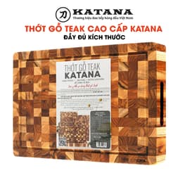 Thumbnail Thớt Gỗ Teak Thương Hiệu KATANA - An Toàn Thực Phẩm Hình Chữ Nhật, Hình Tròn Đủ Size 1