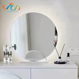 Thumbnail Gương tròn để bàn trang điểm có led cảm ứng cao cấp VUADECOR (Tặng đế gỗ) 3