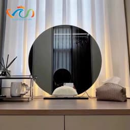 Thumbnail Gương tròn để bàn trang điểm có led cảm ứng cao cấp VUADECOR (Tặng đế gỗ) 4