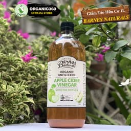 Thumbnail Giấm Táo Hữu Cơ Có Giấm Cái BARNES NATURALS Organic Apple Cider Vinegar With The Mother 500ml & 1L 1