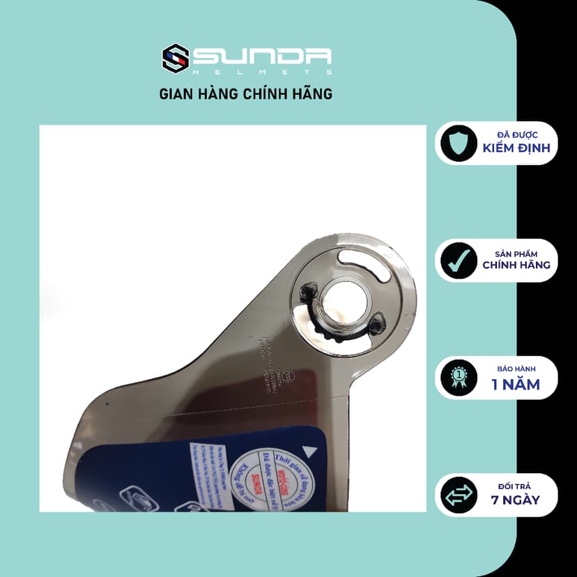 Ảnh Kính chính hãng thay thế cho nón bảo hiểm SUNDA 228 4