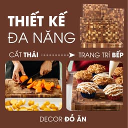 Thumbnail Thớt Gỗ Teak Thương Hiệu KATANA - An Toàn Thực Phẩm Hình Chữ Nhật, Hình Tròn Đủ Size 4