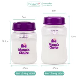 Thumbnail Bình Trữ Sữa Cổ Rộng Mama's Choice, Tương Thích Máy Hút Sữa Spectra, Avent, Fatz, Rozabi, Cimilre Dung Tích 180ml-240ml 4