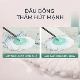Thumbnail Bộ Lau Nhà MyJae Sợi Microfiber Xoay 360 Độ Thông Minh, Lau Sạch Nhanh Khô 134cm 3