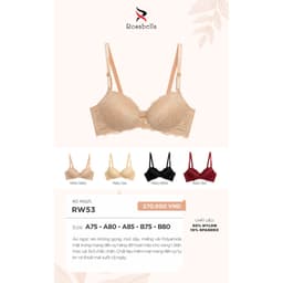 Thumbnail Áo Ngực ROSABELLA Chất Liệu Ren Cao Cấp Lớp Mút dày Nhẹ Nhàng Nâng Đẩy Vòng 1 Dễ Chịu Thoải Mái RW53 4
