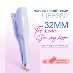 Thumbnail Máy Uốn Tóc Ion Âm Kiểu Pháp Life360 LF-MUP23, Máy Uốn Tóc Hippie, Uốn Xoăn Gợn Sóng 32mm, BH 1 Năm 2