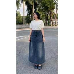 Thumbnail Chân váy jean dáng dài  nữ thời trang thiết kế phong cách ulzzang Local Brand Midori Studio 2
