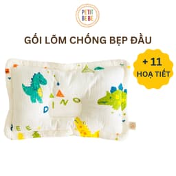Thumbnail Gối lõm chống bẹp đầu chữ nhật PETIT BEBE muslin thấm hút thoáng khí cho bé từ 3 tháng tuổi 1