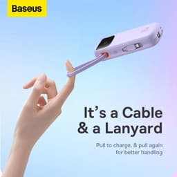 Thumbnail Sạc Dự Phòng Hai Đầu Dây Baseus 20000mAh PD 22.5W TypeC &IP 2 Cổng Tiện Dụng Cho iP 15 14 13 Samsung Điện Thoại 3