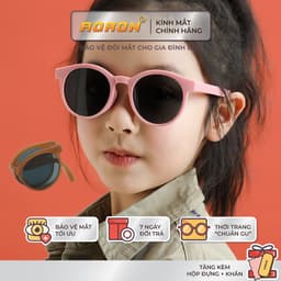Thumbnail Kính Gấp Gọn Phân Cực Mắt Tròn Aoron Cho Bé Thời Trang Bảo Vệ Mắt Chống Tia Cực Tím Chống Bụi Kèm Hộp Tiện Lợi AK141 1
