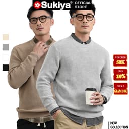Thumbnail Áo Len Nam Cổ Tròn SUKIYA Hàng Hiệu Chất dày dặn Fom Hàn Quốc đẹp AL10 1