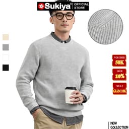 Thumbnail Áo Len Nam Cổ Tròn SUKIYA Hàng Hiệu Chất dày dặn Fom Hàn Quốc đẹp AL10 2