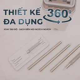 Thumbnail Cây lau nhà tự vắt thông minh xoay 360 độ MyJae kèm thùng 2 ngăn sàn nhà sạch nhanh khô thoáng 4
