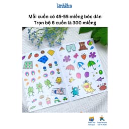 Thumbnail Sách - 300 miếng bóc dán thông minh sticker cho bé 3-12 tuổi Đinh Tị - LinhKha 1