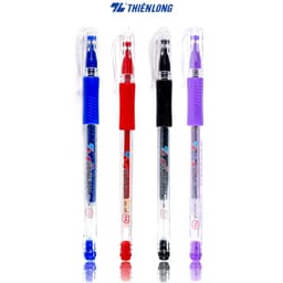 Thumbnail Bút Gel Thiên Long GEL-08 ngòi 0.5mm mực xanh/đỏ/đen/tím có nắp đậy, đệm cầm tay phù hợp cho học sinh 1