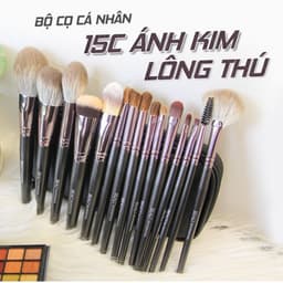 Thumbnail BỘ CỌ CÁN ĐEN ÁNH KIM LÔNG THÚ 15C + TÚI 1