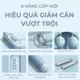 Thumbnail Dây Nhảy Thể Dục Đếm Số Vòng Tự Động, Dây Tập Nhảy Không Dây Giảm Cân Tại Nhà 2