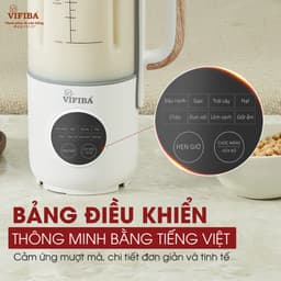 Thumbnail Máy Xay Nấu Sữa Hạt 8in1 VIFIBA Chính Hãng, Máy Làm Sữa Hạt 10 Lưỡi Dao, Dung Tích 1L VE14 3