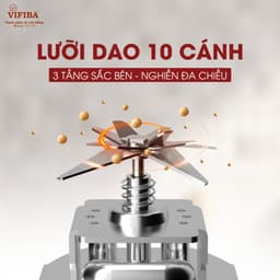 Thumbnail Máy Xay Nấu Sữa Hạt 8in1 VIFIBA Chính Hãng, Máy Làm Sữa Hạt 10 Lưỡi Dao, Dung Tích 1L VE14 4