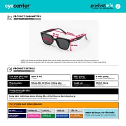 Thumbnail Kính mát nam nữ chính hãng EYECENTER S64S  nhựa dẻo siêu nhẹ nhập khẩu by Eye Center Vietnam 2