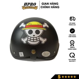 Thumbnail Mũ bảo hiểm nửa đầu Sundy Helmet, họa tiết One Piece , cá tính, an toàn, kèm kính phi công, uv, freesize(55-59cm) 2