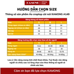 Thumbnail Áo croptop nữ tay dài cài nút KAMONG chất liệu thun tăm A149 1