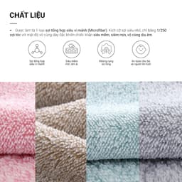 Thumbnail Khăn tắm Poêmy ST KT(70x140cm) - Trơn không sọc 3