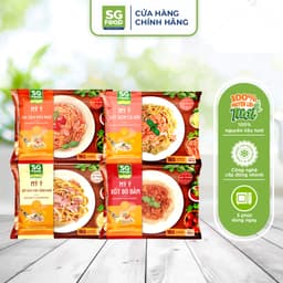 Thumbnail Combo 4 Mỳ Ý SG Food 250g xốt bò bằm, xúc xích, xốt kem thịt xông khói, xốt kem cá hồi 1