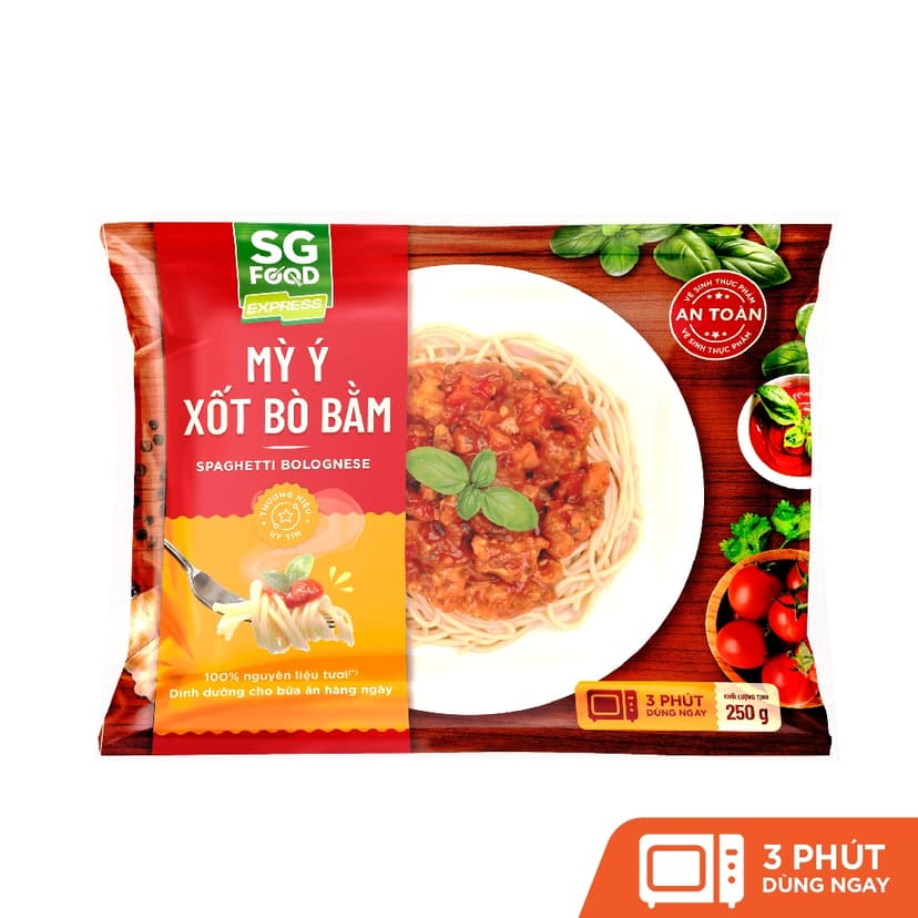 Ảnh Combo 4 Mỳ Ý SG Food 250g xốt bò bằm, xúc xích, xốt kem thịt xông khói, xốt kem cá hồi 4