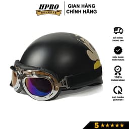 Thumbnail Nón bảo hiểm nửa đầu Hpro helmet tem Shin-Cậu bé bút chì, freesize (55-59cm), kèm kính phi công, uv 3