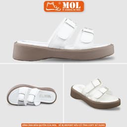 Thumbnail Dép nữ 2 quai ngang đế bánh mì cao 4cm hiệu MOL HM1 hot trend 4