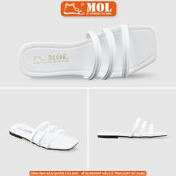 Thumbnail Dép nữ 3 quai ngang đế slim siêu mõng cao 1,3cm hiệu MOL HM8 hot trend (Form nhỏ cần tăng size) 3