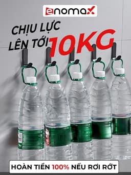 Thumbnail Móc treo đồ dán tường Enomax chịu lực 10kg, chất liệu Thép Carbon, tặng kèm keo dán 6g ( Eno-0122) 4