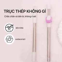 Thumbnail Cây Lau Nhà Đơn MyJae Sợi Microfiber Xoay 360 Độ Phù Hợp Cho Nhiều Loại Thùng Lau 134cm 3