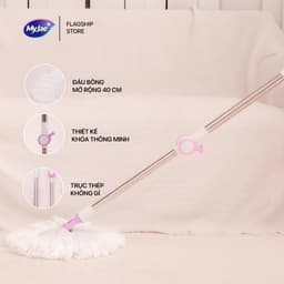 Thumbnail Cây Lau Nhà Đơn MyJae Sợi Microfiber Xoay 360 Độ Phù Hợp Cho Nhiều Loại Thùng Lau 134cm 2
