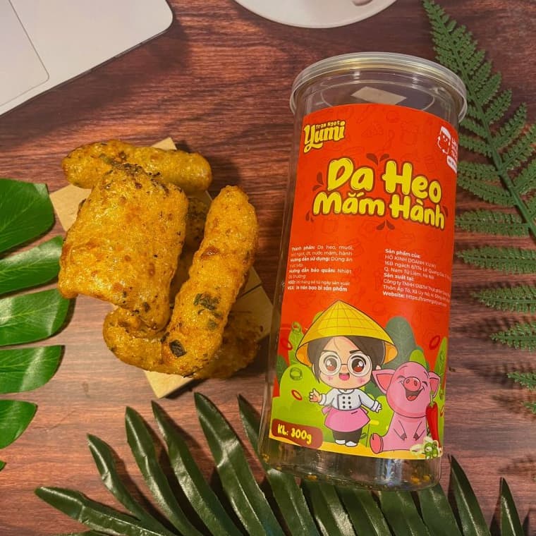Ảnh Da heo mắm hành Trạm ngọt Yumi đồ ăn vặt thịt khô thơm ngon an toàn vệ sinh 1