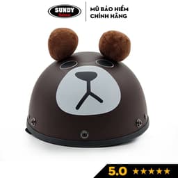 Thumbnail Mũ bảo hiểm nửa đầu 1/2 chính hãng SUNDY Helmets, họa tiết thời trang, có tai cá tính, kèm kính UV, Phi Công 3