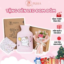 Thumbnail Set quà tặng giáng sinh , noel cho bạn gái PUHA, combo 3 món có túi chườm nóng hỗ trợ giảm đau bụng kinh 1