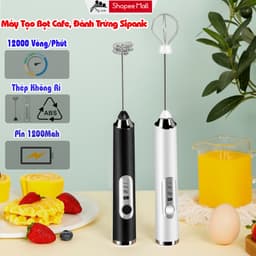 Thumbnail Máy đánh bọt cà phê, Sipanic đánh trứng cầm tay mini không dây đa năng 3 chế độ,pin sạc 1200mAh 2