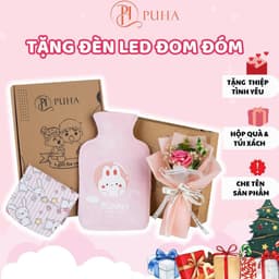 Thumbnail Set túi chườm nóng giảm đau bụng kinh Puha 1000ml và hoa hồng tặng bạn gái dịp giáng sinh 1