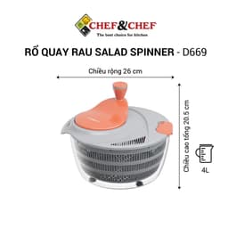 Thumbnail Rổ Quay Rau CHEF&CHEF 4L – Xoay Nhanh, Vắt Kiệt Nước, Tiện Lợi & Hiệu Quả 2