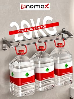 Thumbnail Giá treo khăn phòng tắm Enomax, treo quần áo dán tường, chất liệu nhôm hàng không cao cấp, Bảo hành 10 năm (Eno - 0136) 3