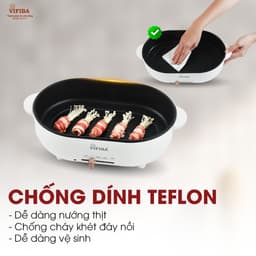 Thumbnail Nồi Lẩu Hấp Điện 2 Tầng VIFIBA - NồI Vừa Nấu Lẩu Vừa Hấp VIFIBA - Công Suất 1000W, Dung Tích Nấu 15L 3