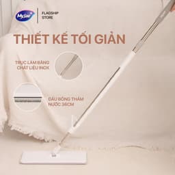 Thumbnail Cây Lau Nhà MyJae Đài Loan Sợi Polyester Kéo Vắt Thông Minh Sạch Nhanh 360 Độ 125cm 2