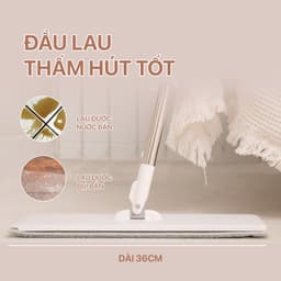 Thumbnail Cây Lau Nhà MyJae Đài Loan Sợi Polyester Kéo Vắt Thông Minh Sạch Nhanh 360 Độ 125cm 3